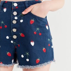 NWT Urban Outfitters High Waist Strawberry Shorts